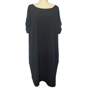 FIRST LOVE‎ BY LOVELYN BOAT NECK MAXI SHIFT DRESS IN BLACK NEW WOMEN'S SIZE  3X